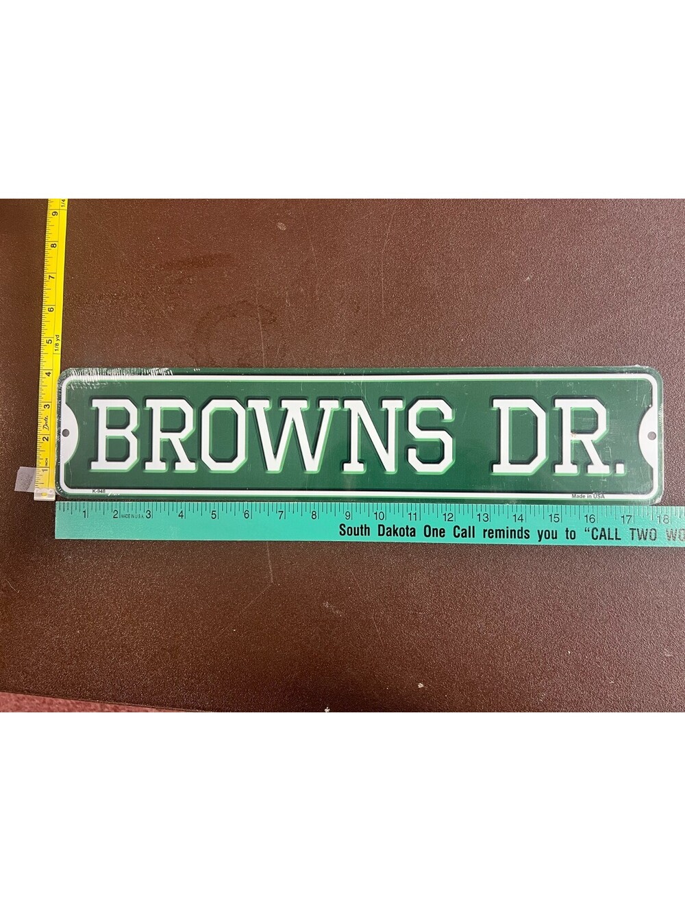 Browns Dr 4x18 Aluminum Metal Street Sign Football Fan Wall Decor